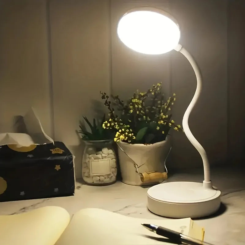 Lámpara de Escritorio LED USB Regulable con Cuello Flexible