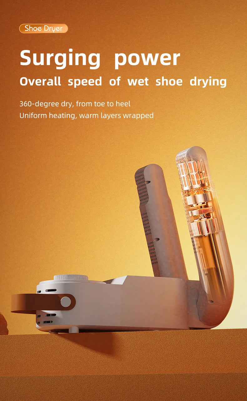 Secador de zapatos eléctrico con temporizador