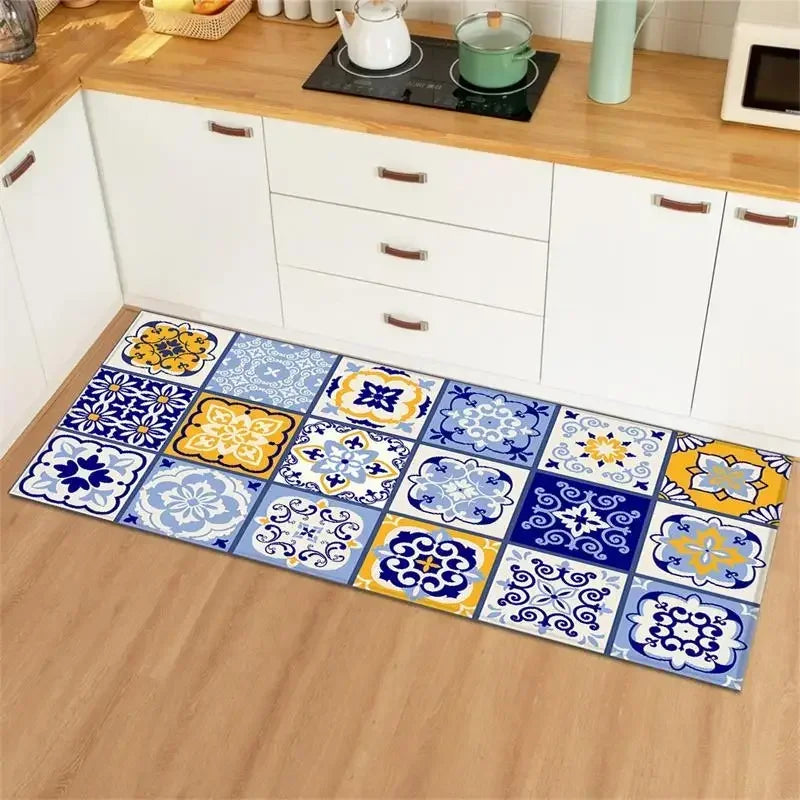 Alfombra de Cocina Antideslizante Impermeable PVC Moderna