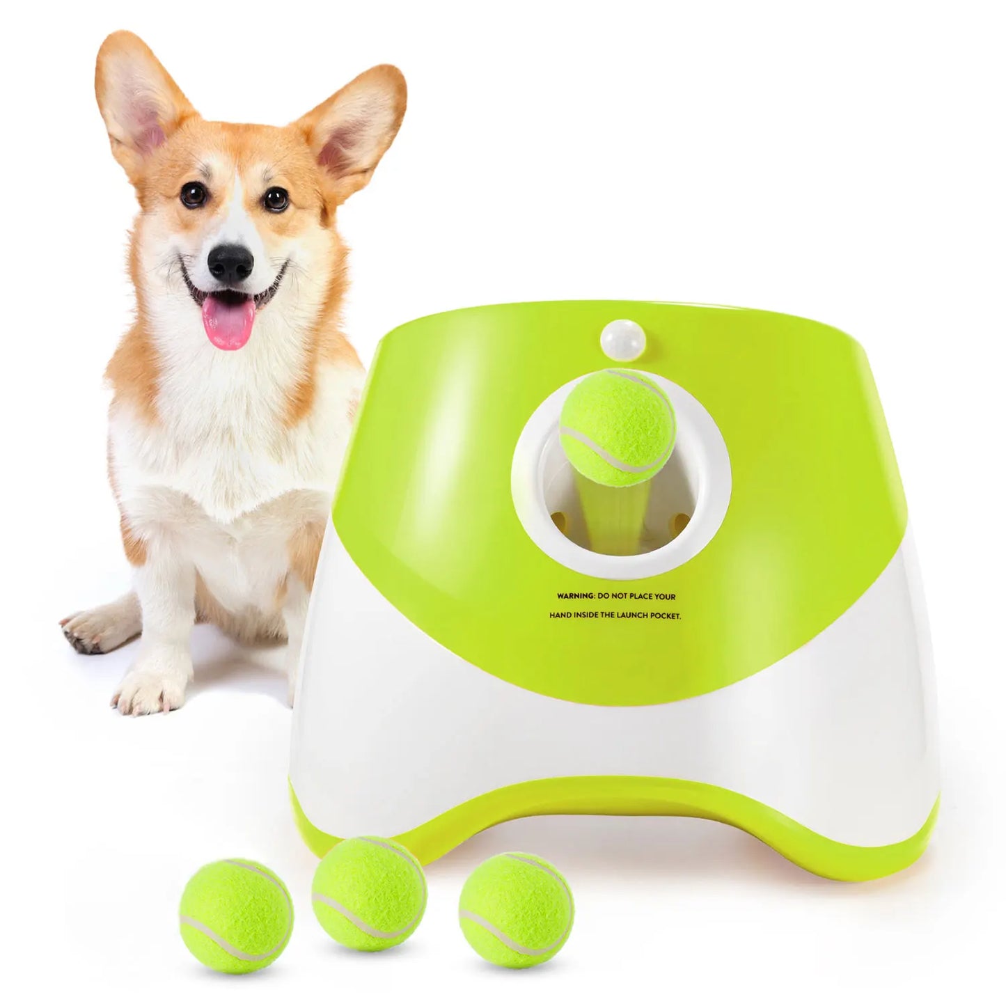 Lanzador automático de pelotas para perros