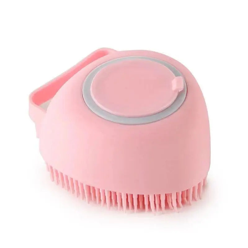 Cepillo de Baño para Mascotas con Dispensador de Champú de Silicona