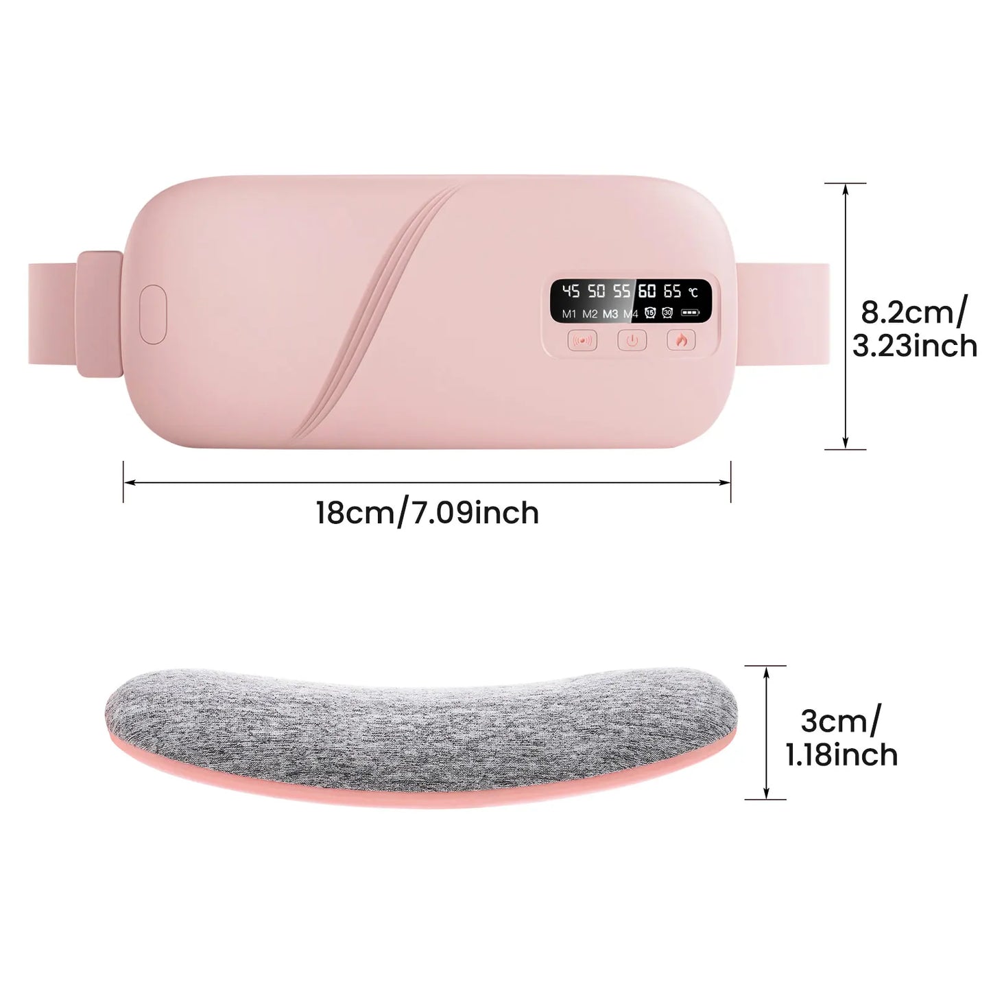 Cinturón térmico masajeador abdominal recargable