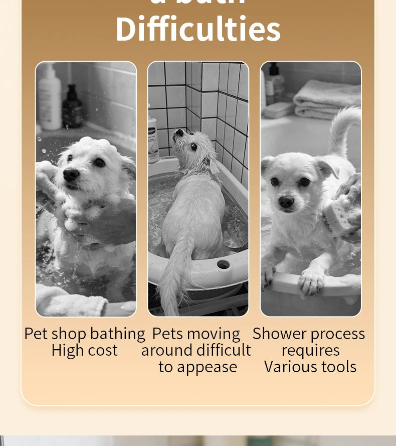 Ducha para Mascotas con Cepillo Masajeador