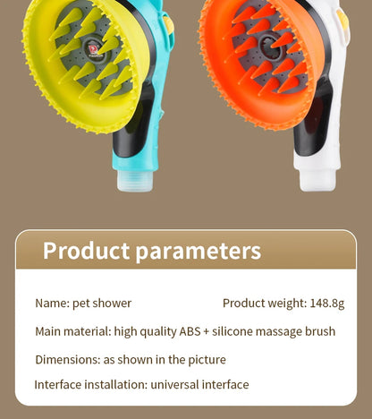 Ducha para Mascotas con Cepillo Masajeador