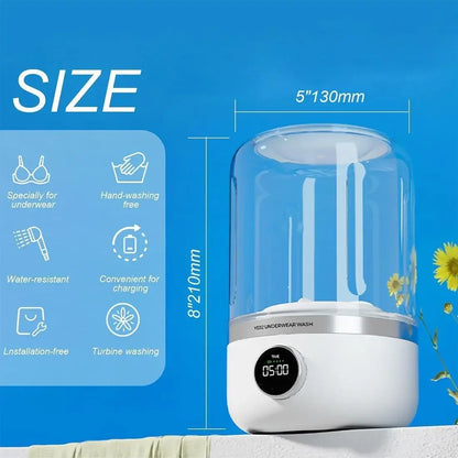 Mini lavadora portátil recargable 1L