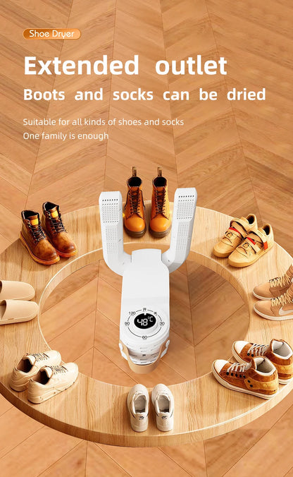 Secador de zapatos eléctrico con temporizador