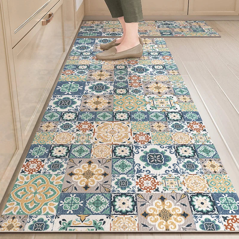 Alfombra de Cocina Antideslizante Impermeable PVC Moderna