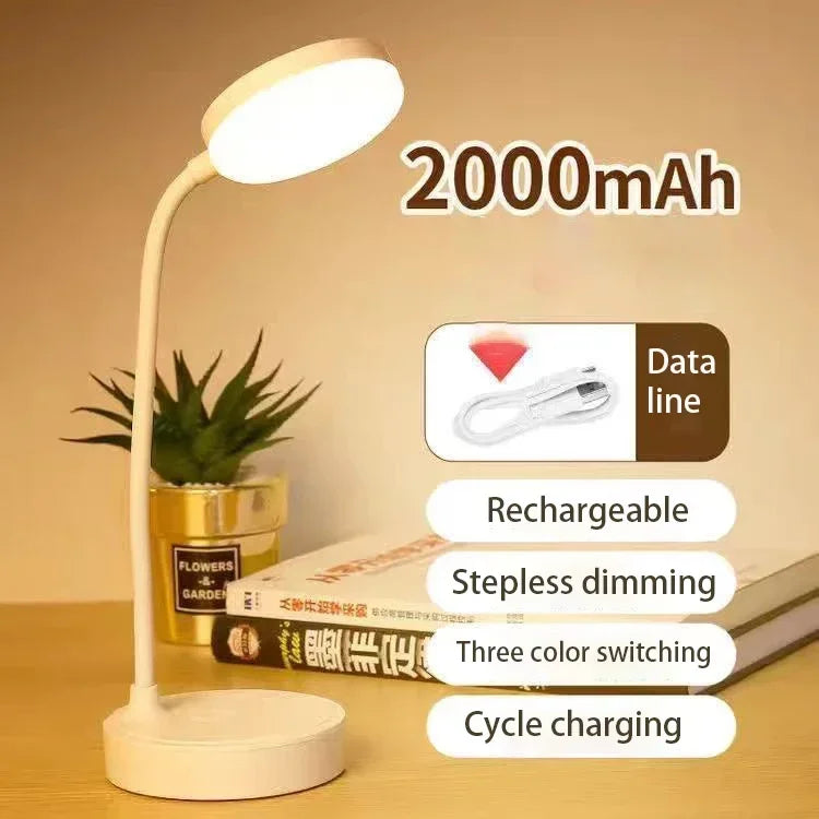 Lámpara de Escritorio LED USB Regulable con Cuello Flexible