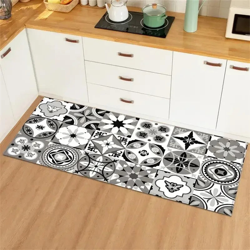 Alfombra de Cocina Antideslizante Impermeable PVC Moderna