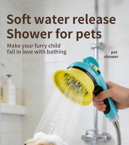 Ducha para Mascotas con Cepillo Masajeador