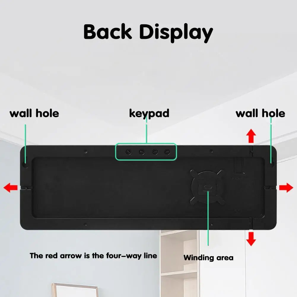Reloj Digital de Pared LED Grande con Mando y Temperatura