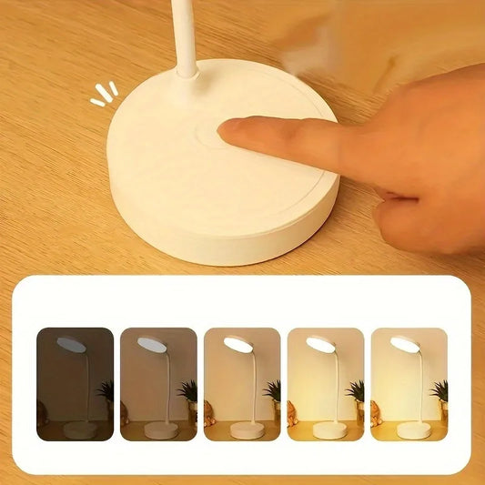 Lámpara de Escritorio LED USB Regulable con Cuello Flexible