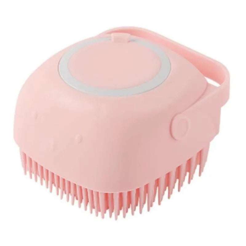 Cepillo de Baño para Mascotas con Dispensador de Champú de Silicona