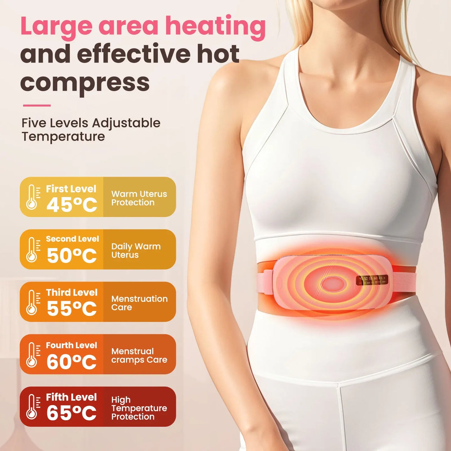 Cinturón térmico masajeador abdominal recargable