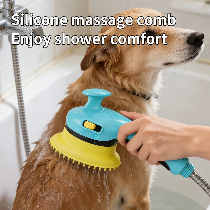 Ducha para Mascotas con Cepillo Masajeador