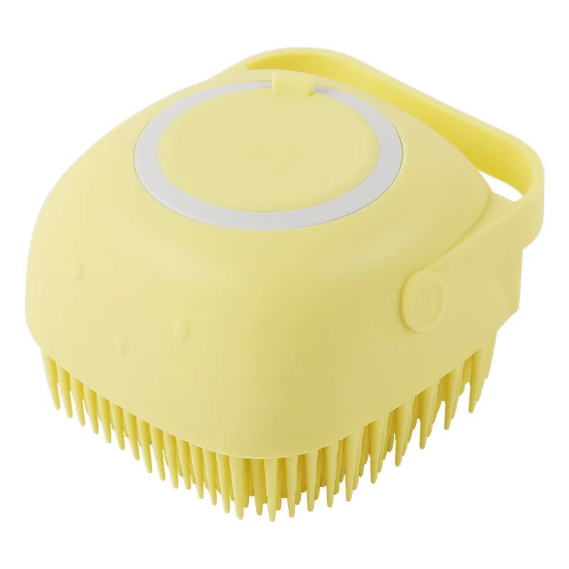 Cepillo de Baño para Mascotas con Dispensador de Champú de Silicona