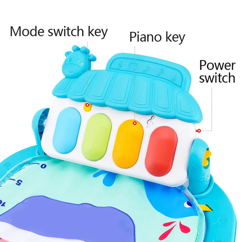 Gimnasio Musical para Bebé con Piano, Manta y Juguetes Colgantes
