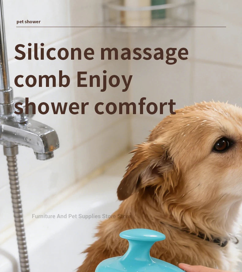 Ducha para Mascotas con Cepillo Masajeador