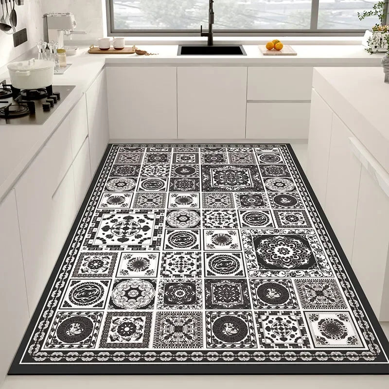 Alfombra de Cocina Antideslizante Impermeable PVC Moderna