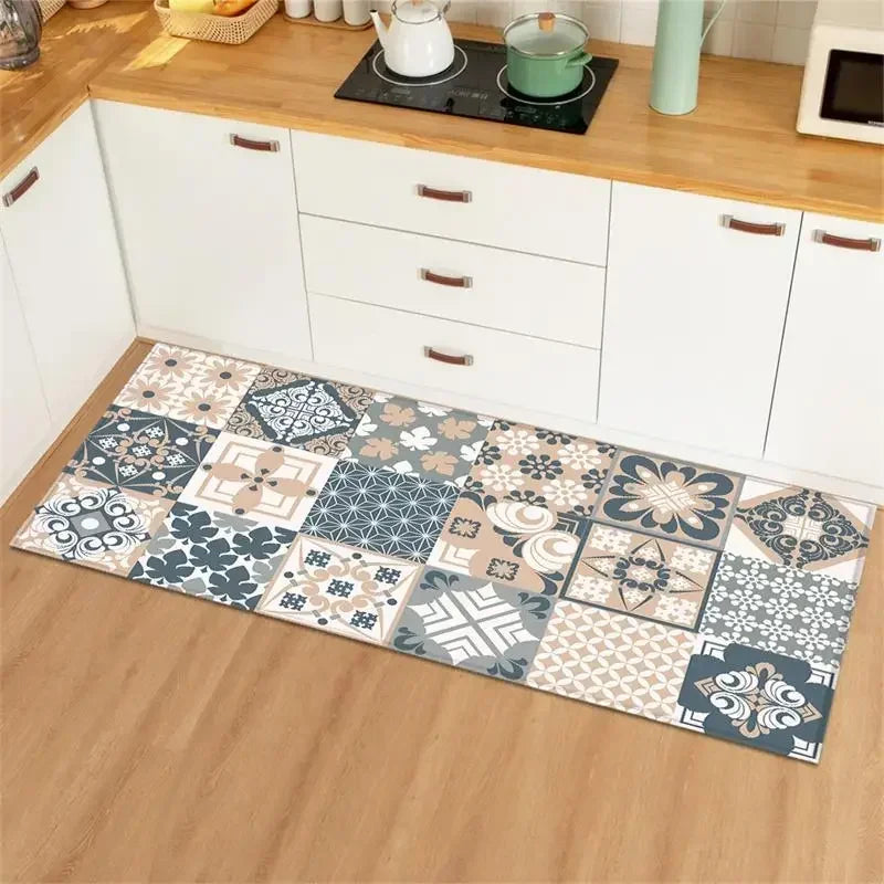 Alfombra de Cocina Antideslizante Impermeable PVC Moderna