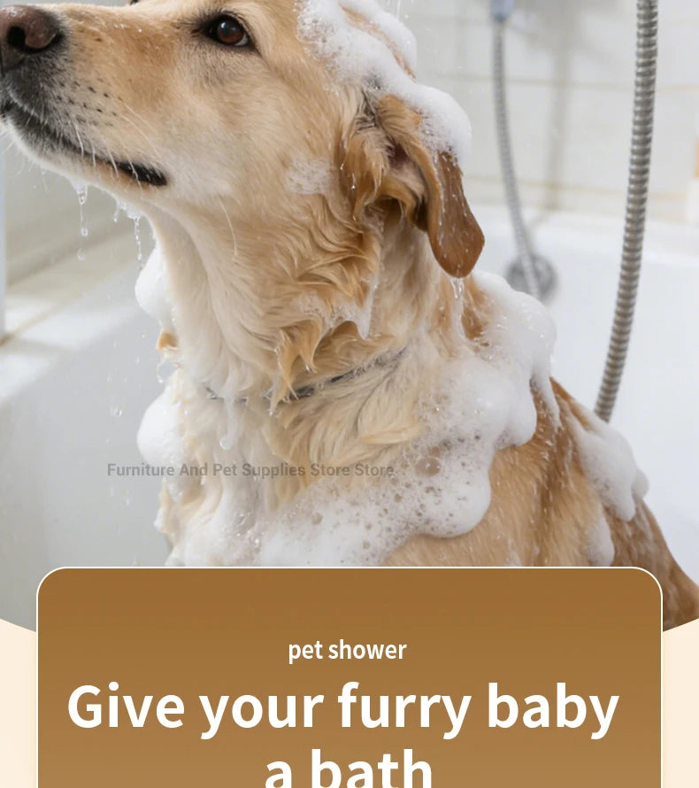 Ducha para Mascotas con Cepillo Masajeador