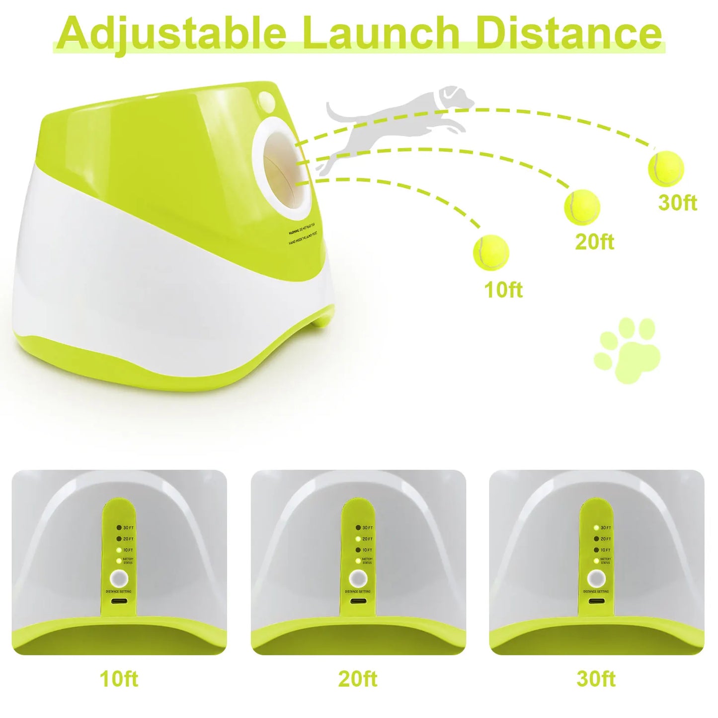Lanzador automático de pelotas para perros