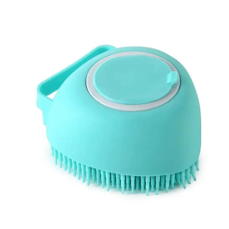 Cepillo de Baño para Mascotas con Dispensador de Champú de Silicona
