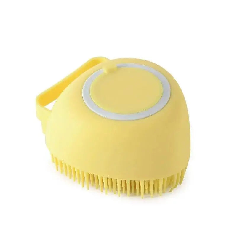 Cepillo de Baño para Mascotas con Dispensador de Champú de Silicona