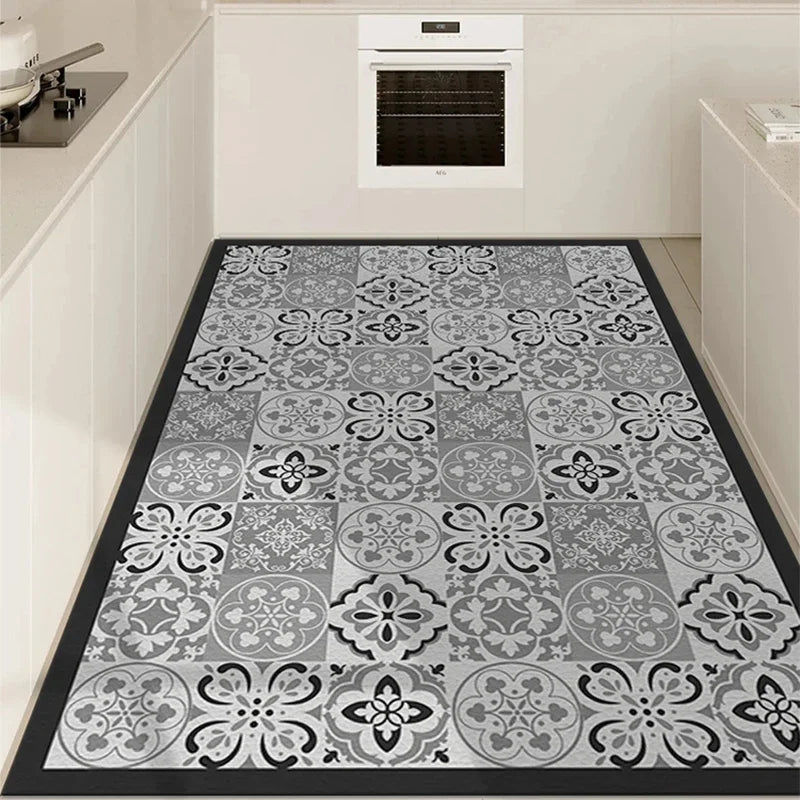 Alfombra de Cocina Antideslizante Impermeable PVC Moderna