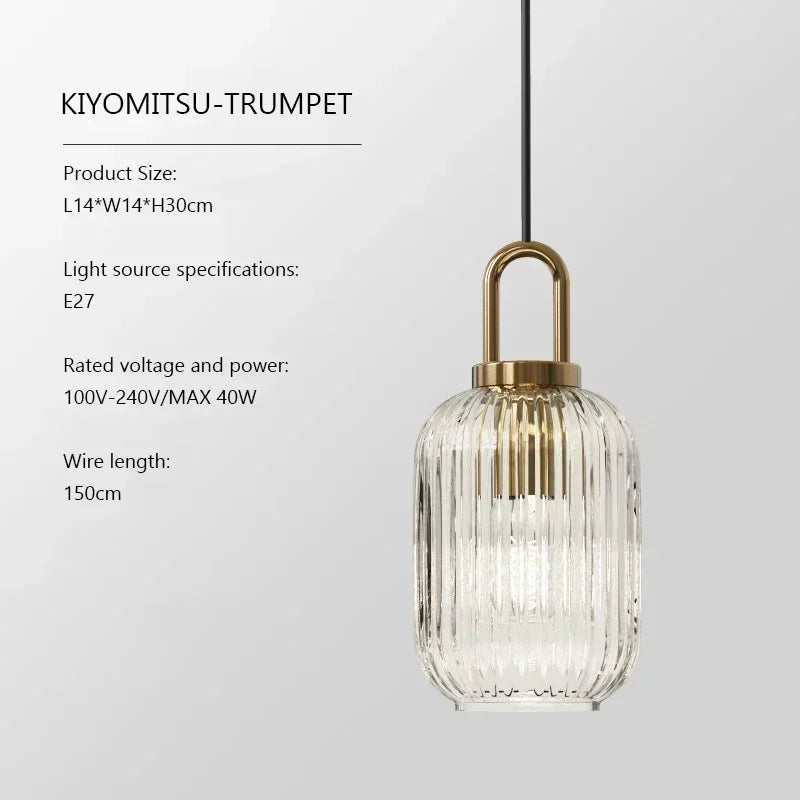 Lámpara Colgante de Cristal Moderna con Casquillo E27
