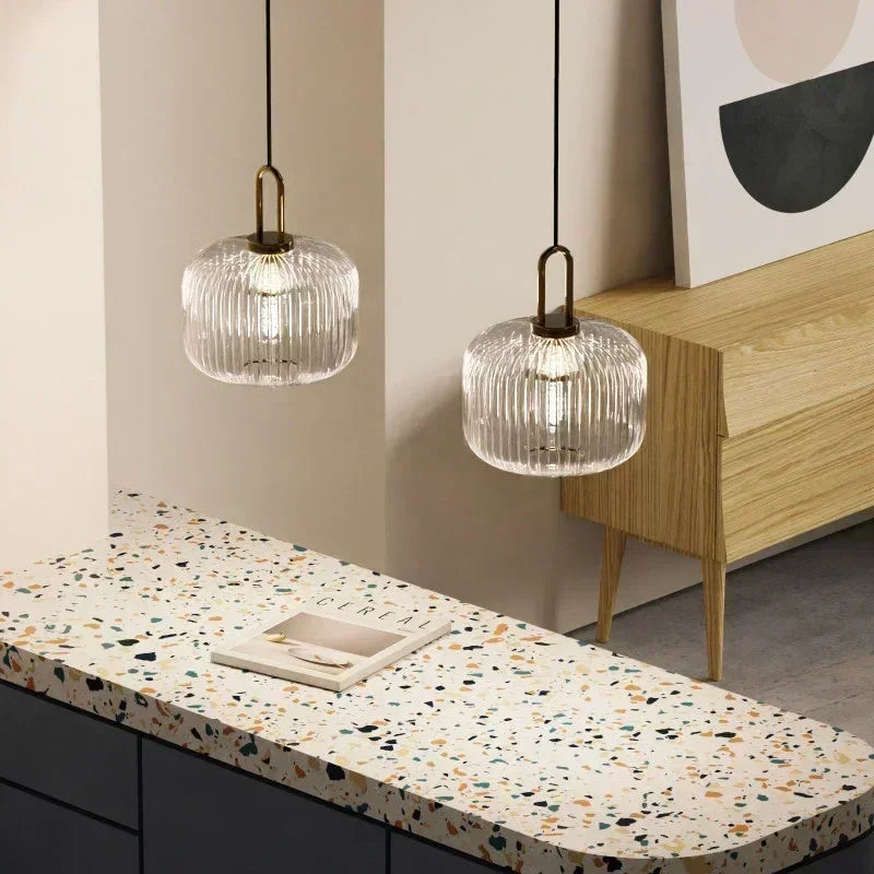 Lámpara Colgante de Cristal Moderna con Casquillo E27