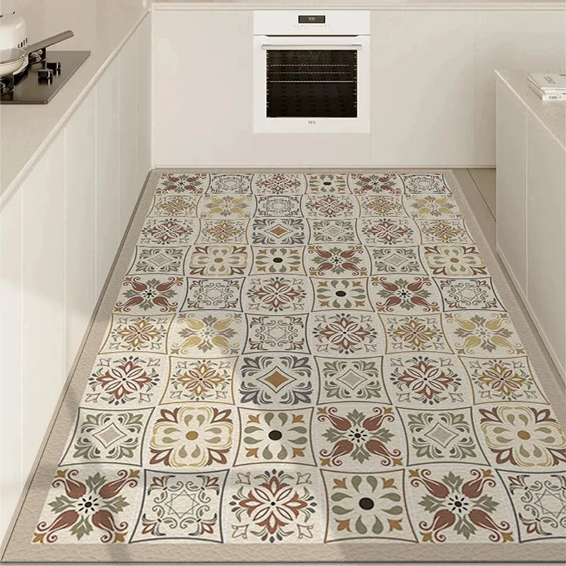 Alfombra de Cocina Antideslizante Impermeable PVC Moderna