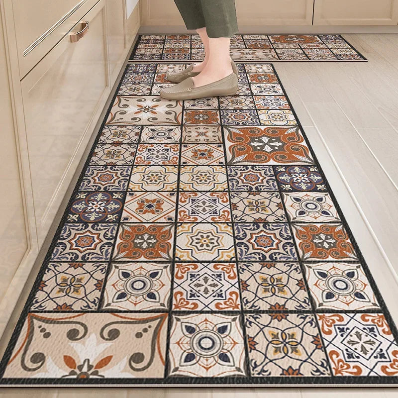 Alfombra de Cocina Antideslizante Impermeable PVC Moderna