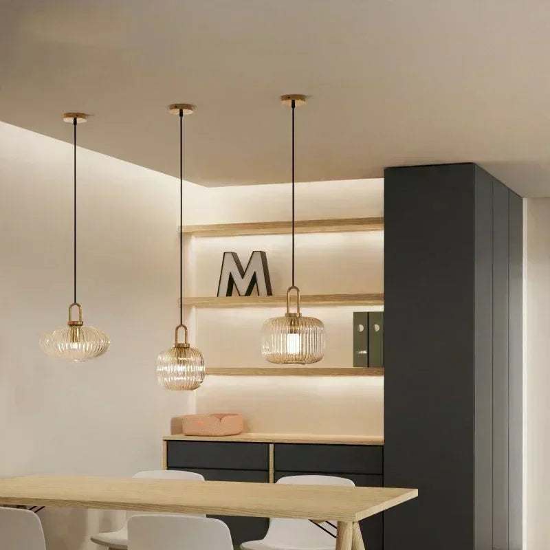 Lámpara Colgante de Cristal Moderna con Casquillo E27