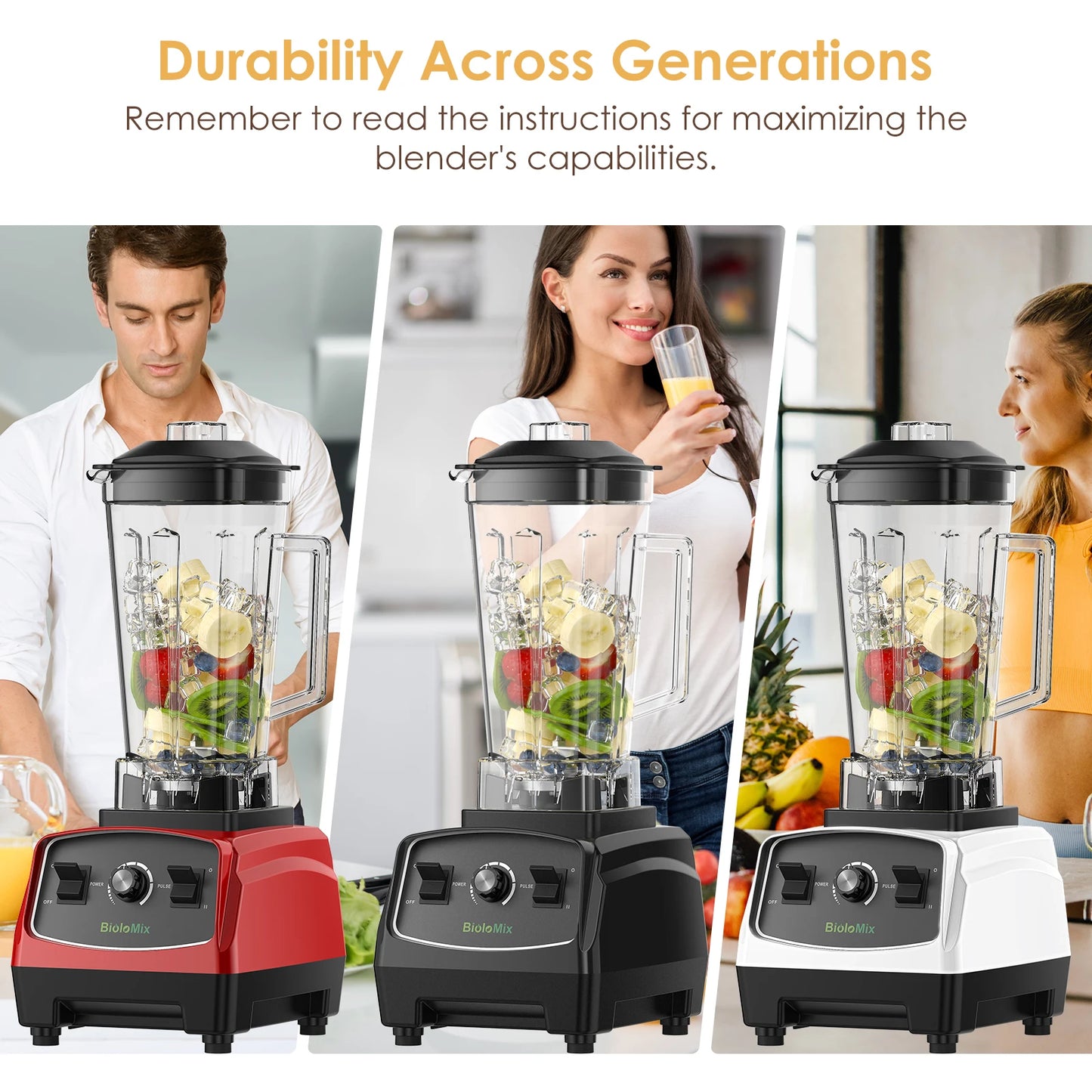 Batidora potente 2200W multifunción