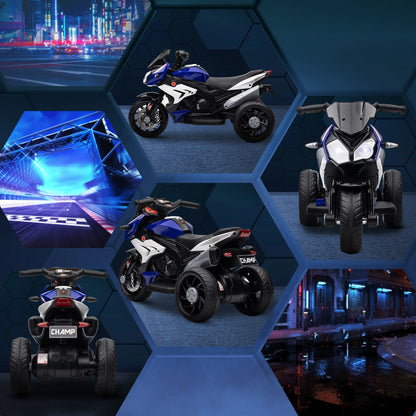 Moto Eléctrica Infantil 3+ con Luces y Música – Azul