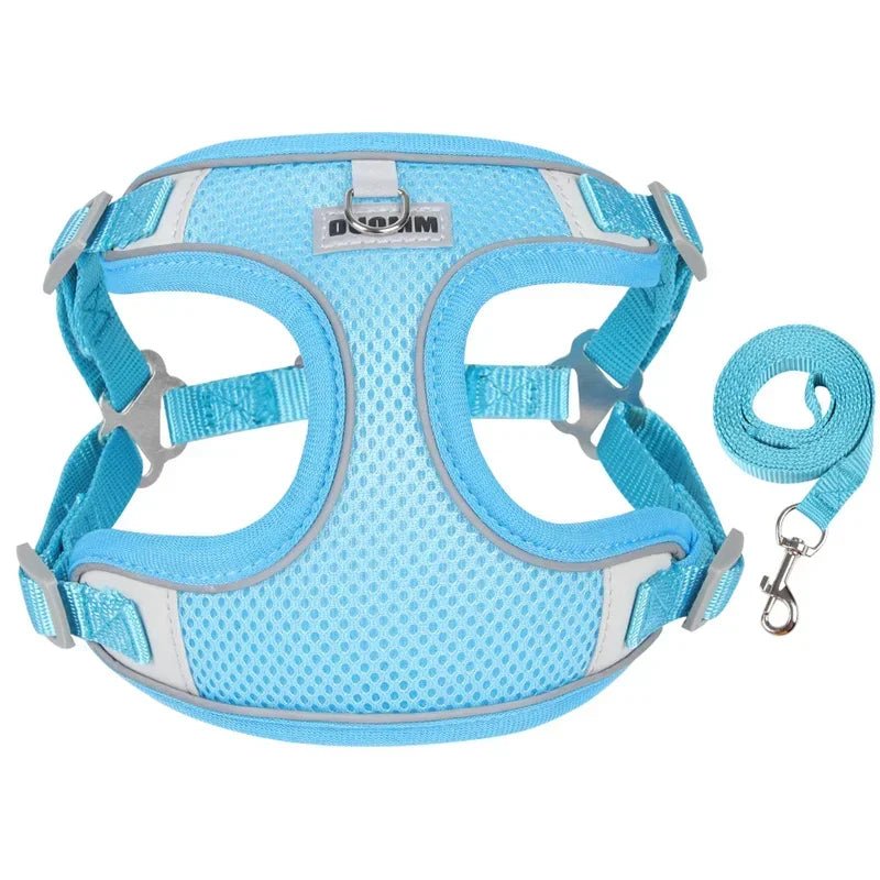 Arnés Transpirable para Perros con Correa Ajustable Reflectante